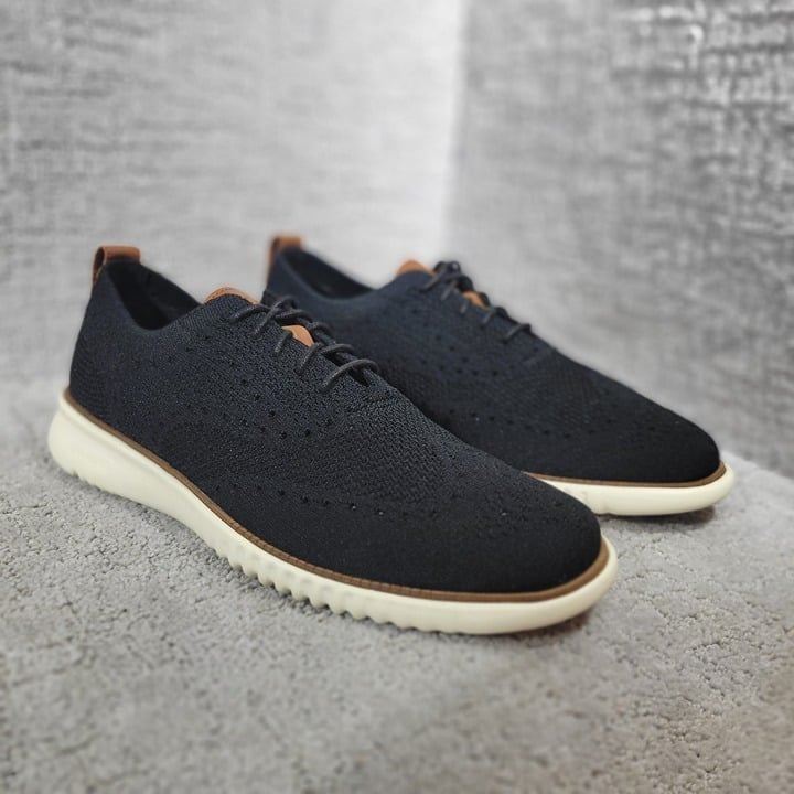 Cole Haan 2. Zerogrand Men's Size 9.5 M US Black Stitchlite Wingtip Oxford Shoes