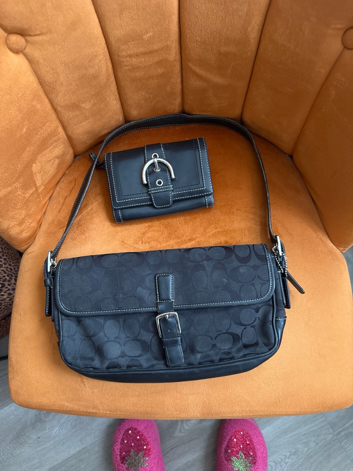 Vintage Coach purse and soho wallet set