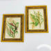 Vintage Botanical Art Yellow Gold Gilt Pickled