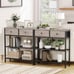 29.5 Narrow Console Table with 2 Fabric Drawers Greige