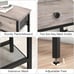 29.5 Narrow Console Table with 2 Fabric Drawers Greige