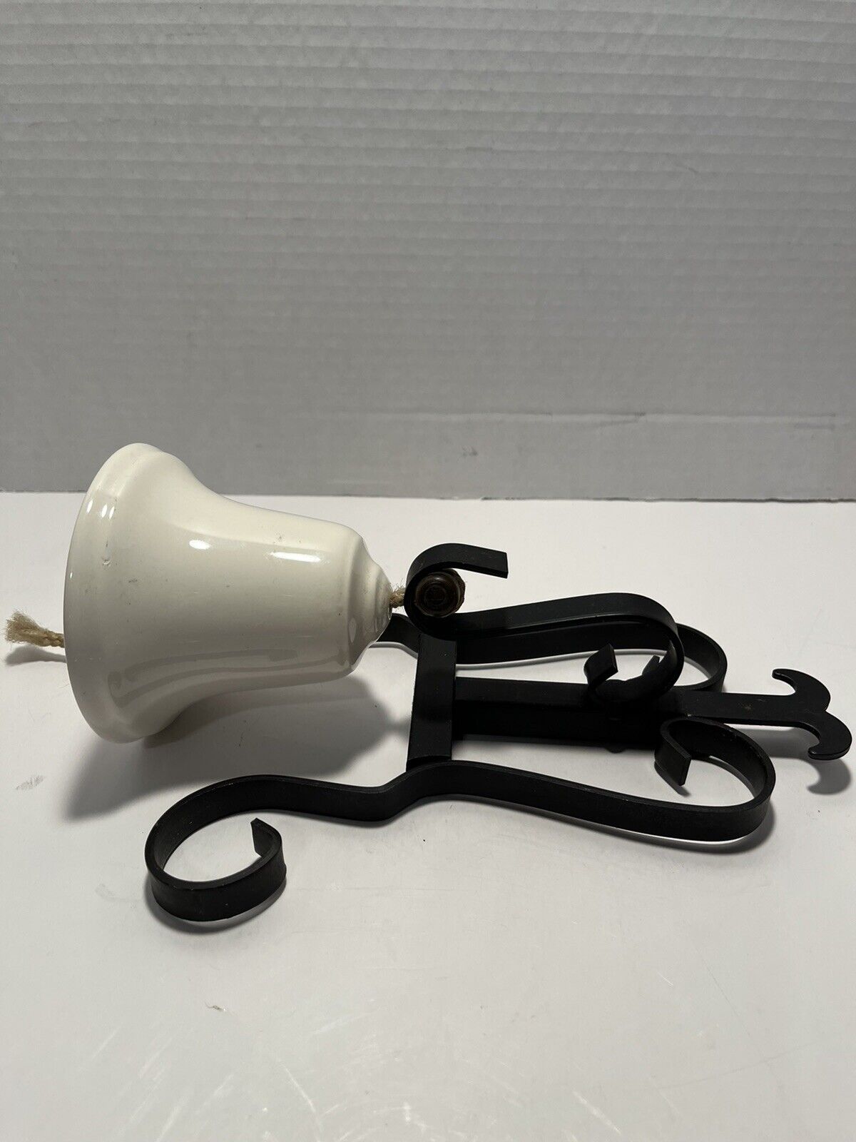 Metal Wall Mount Bell w Original Hanger Pull Chain