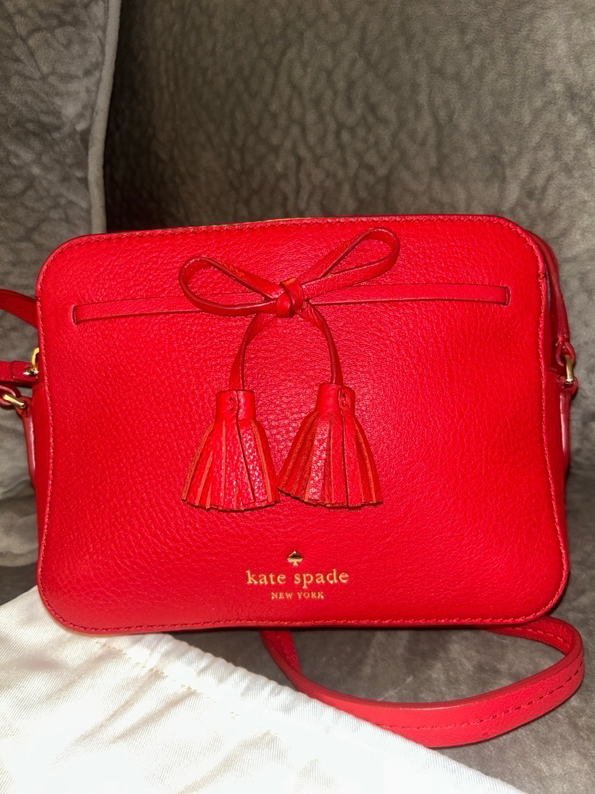 KATE SPADE RED CROSSBODY BAG! COMES WITH DUST BAG!