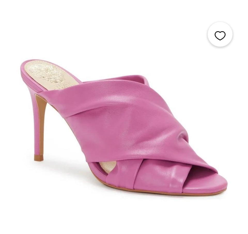 Vince Camuto Clarstie UVA Pink High Heel Open Toe Slip-On Dress Mule Sandal 8.5M