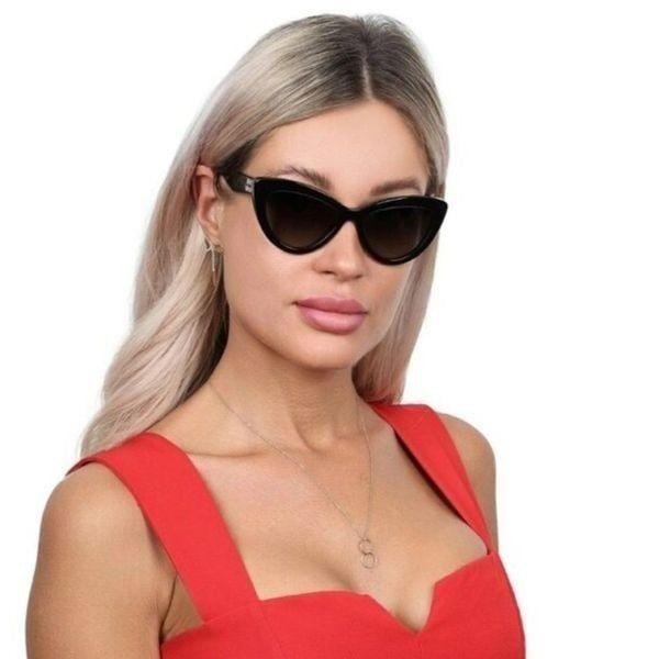 BRAND NEW MIU MIU MU04YS 1AB5D1 Black Gradient Grey Women Sunglasses
