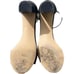 De Blossom Olie Block Heel Black Glitter Ankle Strap Women's Size 9