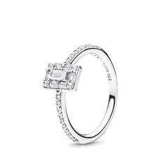 LUMINOUS ICE RING, CLEAR CZ