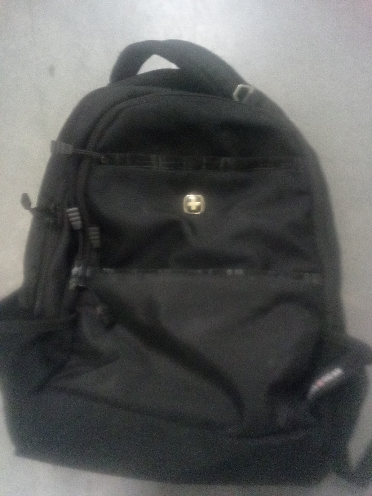 Swiss Gear Black Back Pack Red Interior