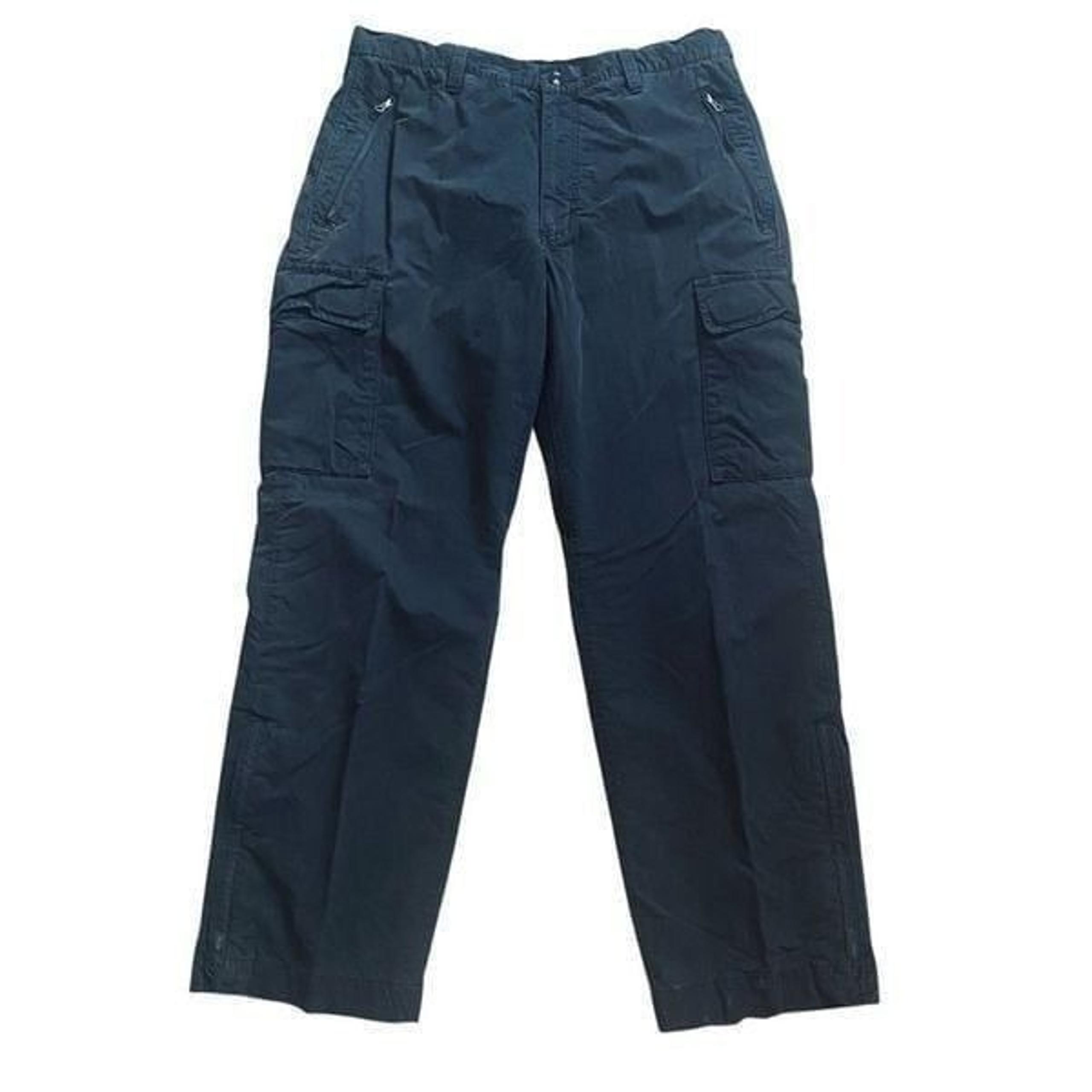 GAP Cargo Pants Mesh Lined Large Black Work Zipper Pockets