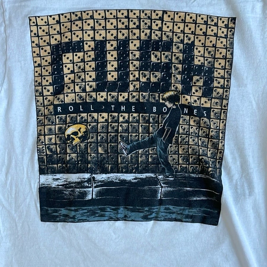 Vintage 90s Rush Roll The Bones Rock Band Original tee Large