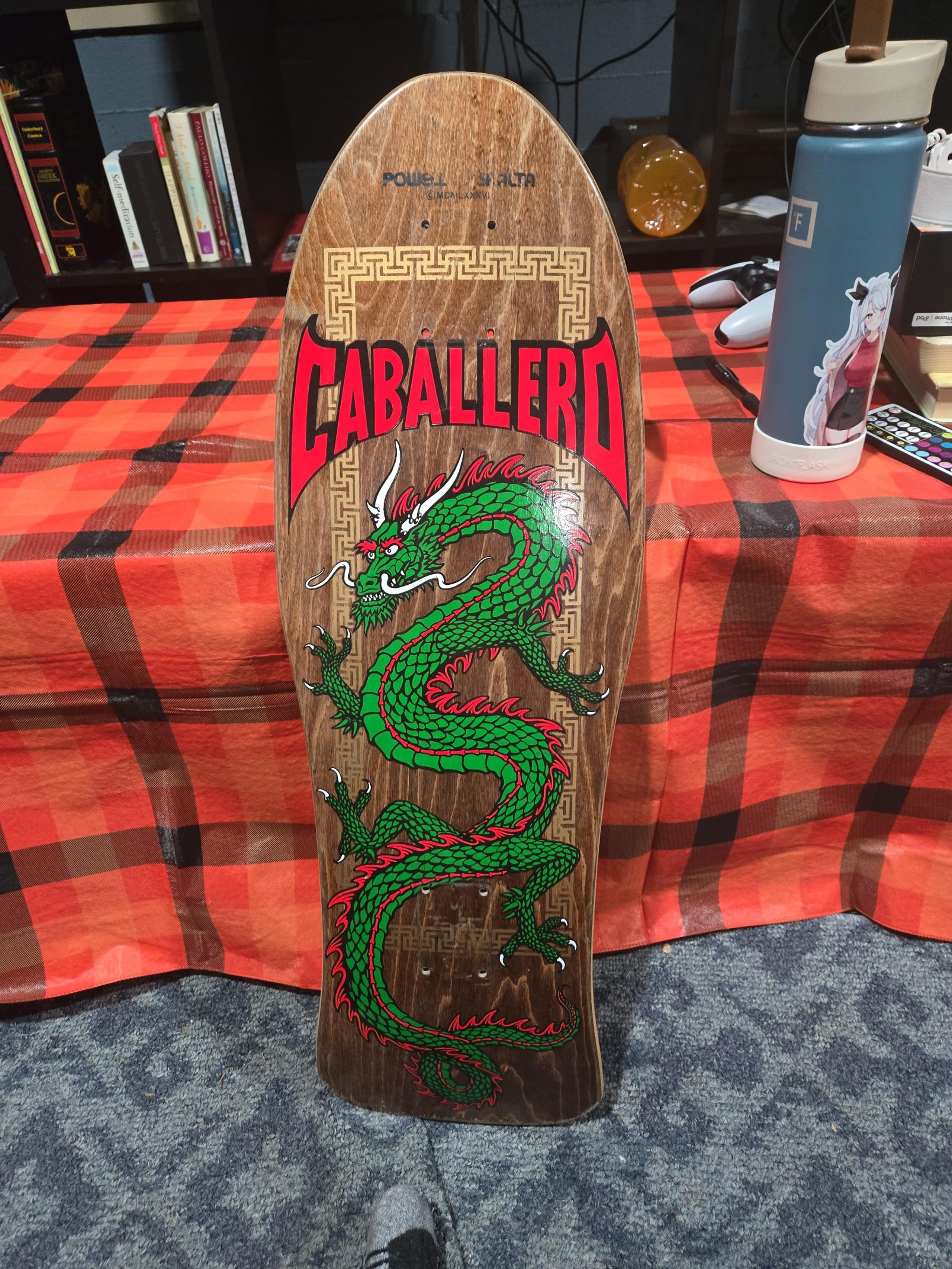POWELL-PERALTA Steve Caballero Chinese Dragon Reissue Deck 10" x 30" in Brown