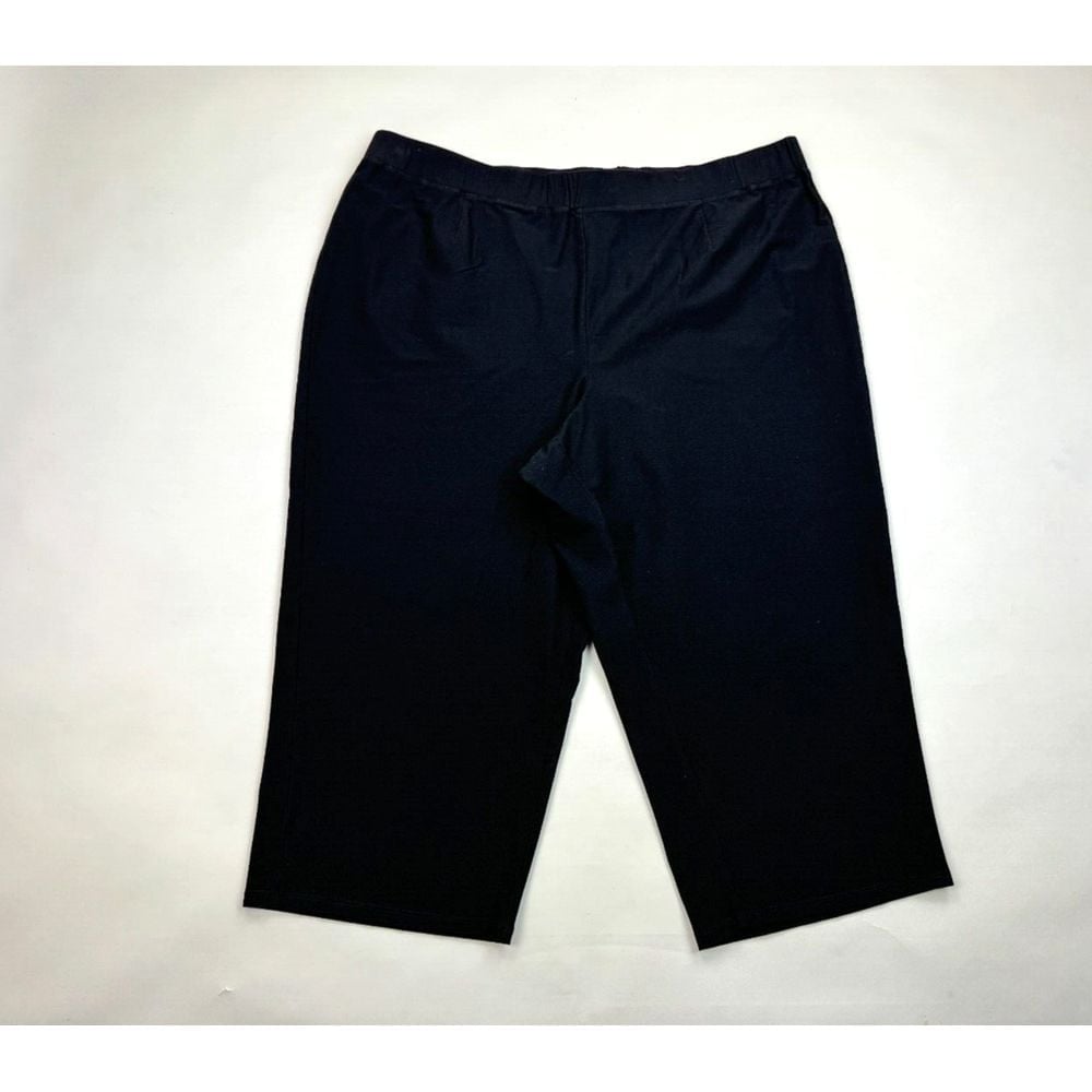 Eileen Fisher Washable Viscose Stretch Crepe Straight Crop Pants Women 2X EUC