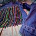Denim Forever 21 Mardi Gras Fringed Cropped Jacket