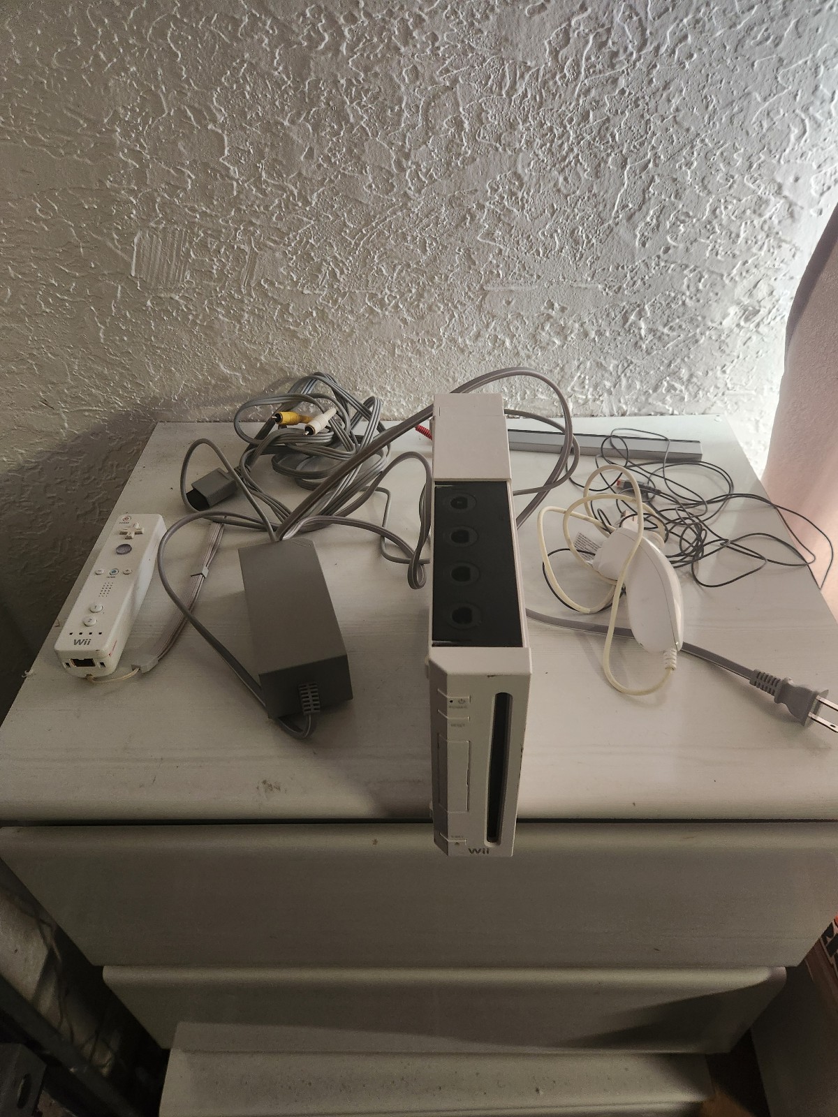 Nintendo wii with cords and accessories