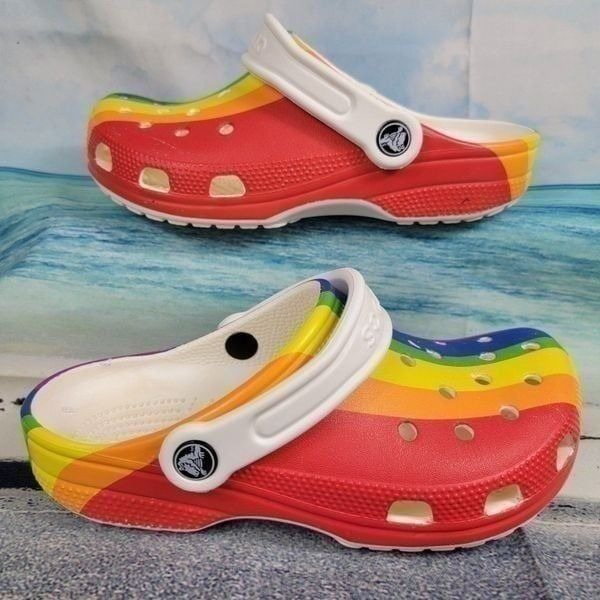 Crocs Rainbow Pride Classic Women's 6