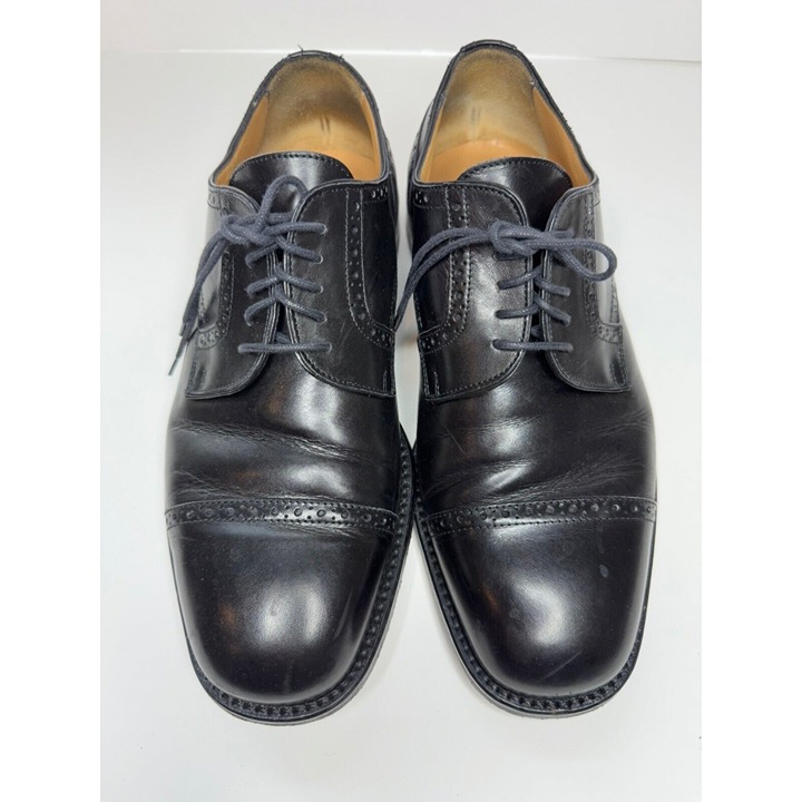 Bruno Magli Mens Talbot Black Lace Up Dress Shoes 9W Made in Italy