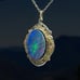 LARGE Vintage Gold Filled Boulder Opal Necklace