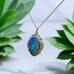 LARGE Vintage Gold Filled Boulder Opal Necklace