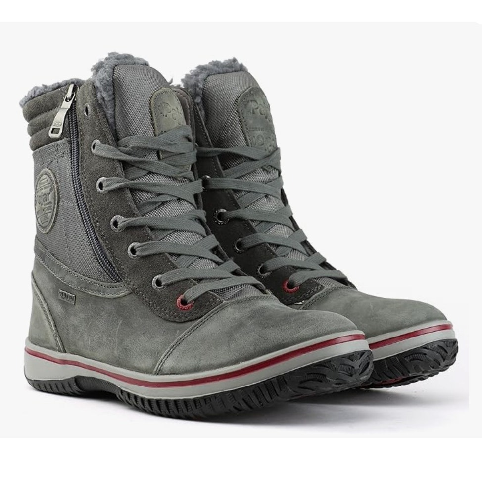 Pajar Canada Trooper 2.0 Men's Snow Boots Dark Grey Nubuck Sz 8.5/9 US 42 EU NIB