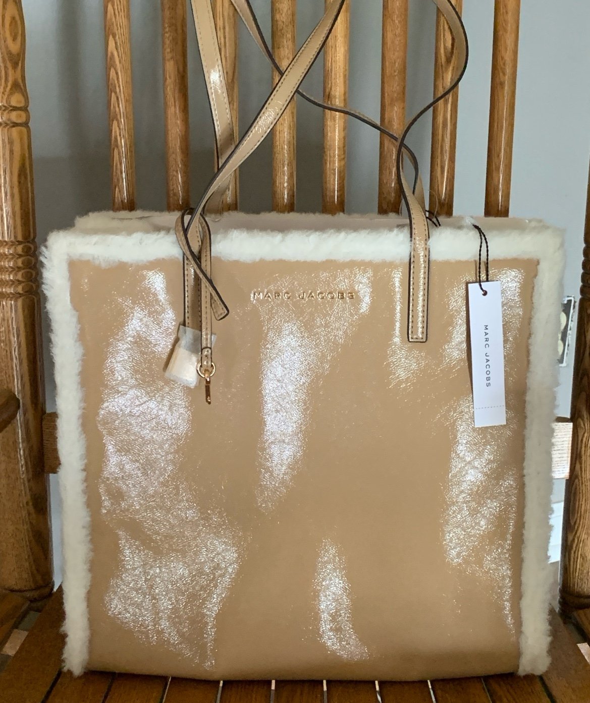 Marc Jacobs Bag, Leather with fur trim, Brand New, Gorgeous