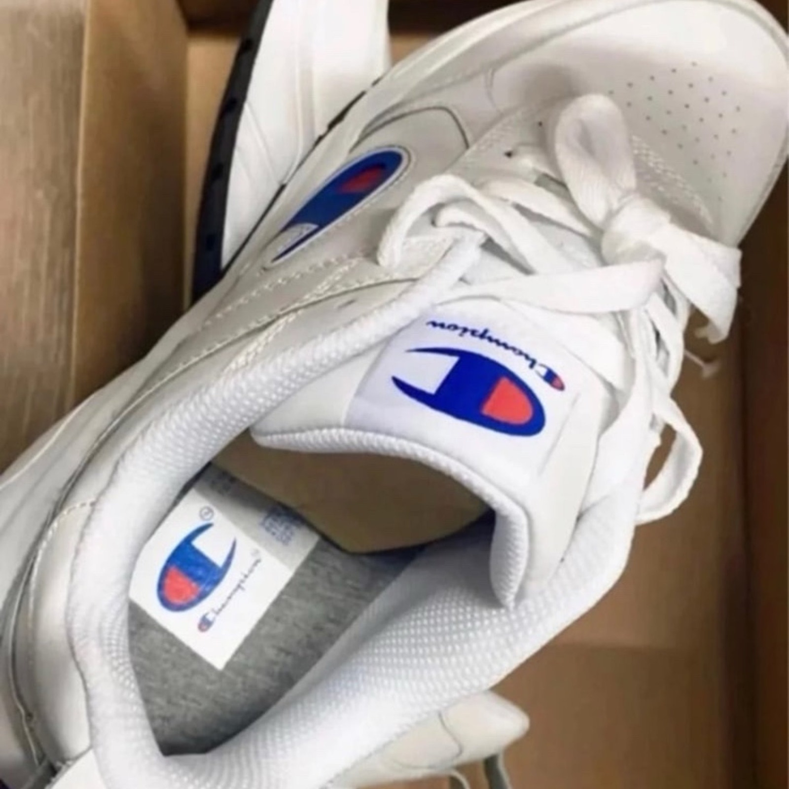 Champion mens white sneakers