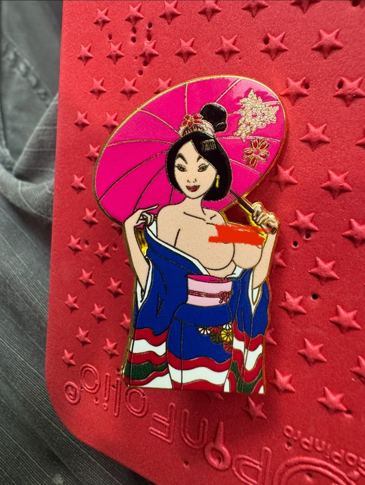 Mulan Fantasy Pin With Pink Umbrella LE 50