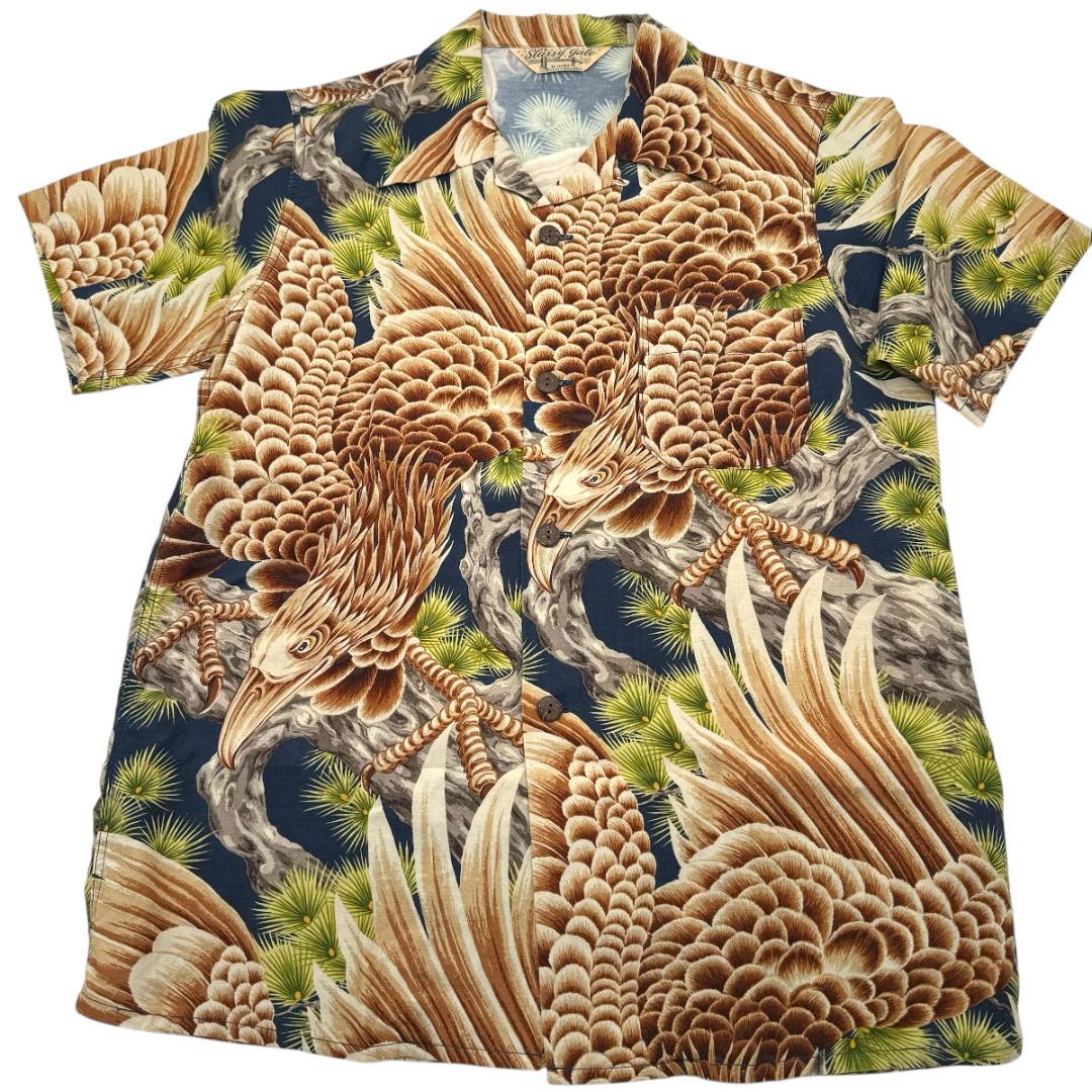 JELADO (ジェラード) Aloha Shirt, Size M, Eagle Pattern, Made in Japan