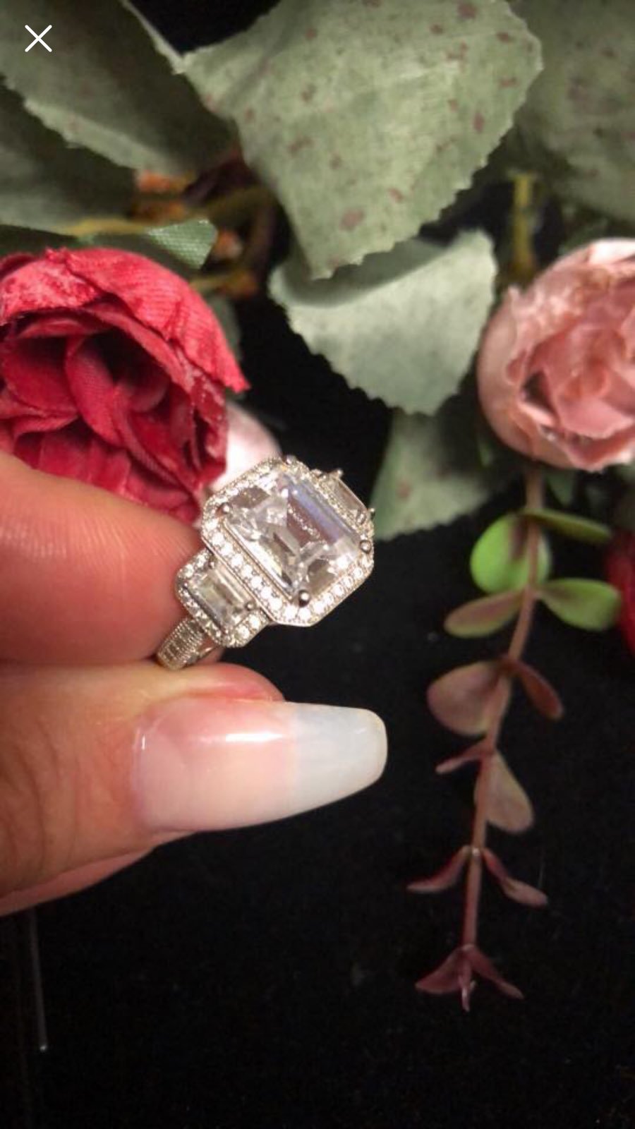 Size 8 solid silver 925 stamped ring