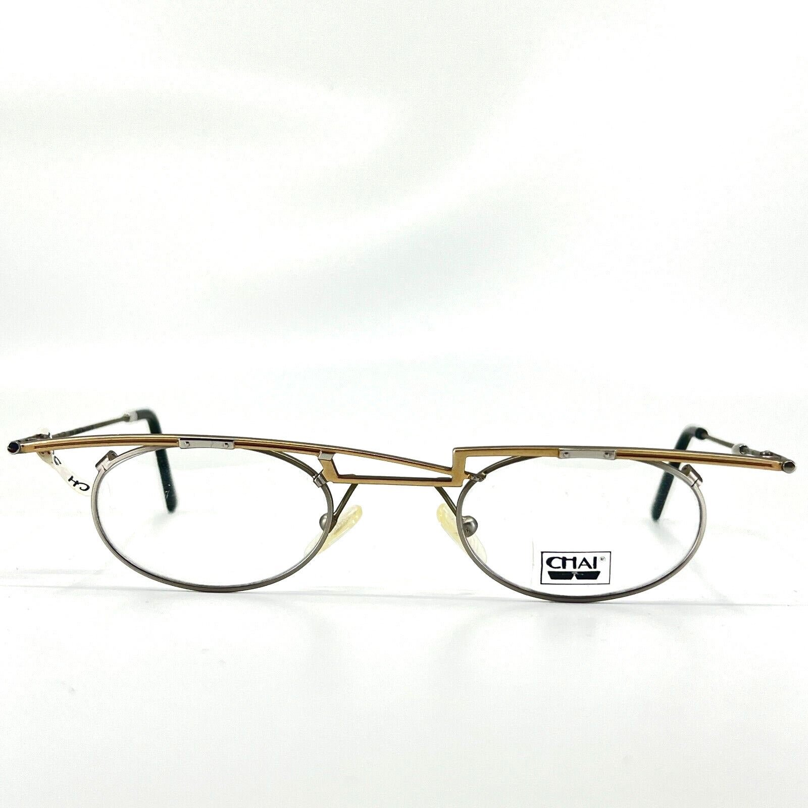 Chai Eyeglasses GE5 Col. F9 Silver Full Rim Oval Frames 45[]23 145 mm