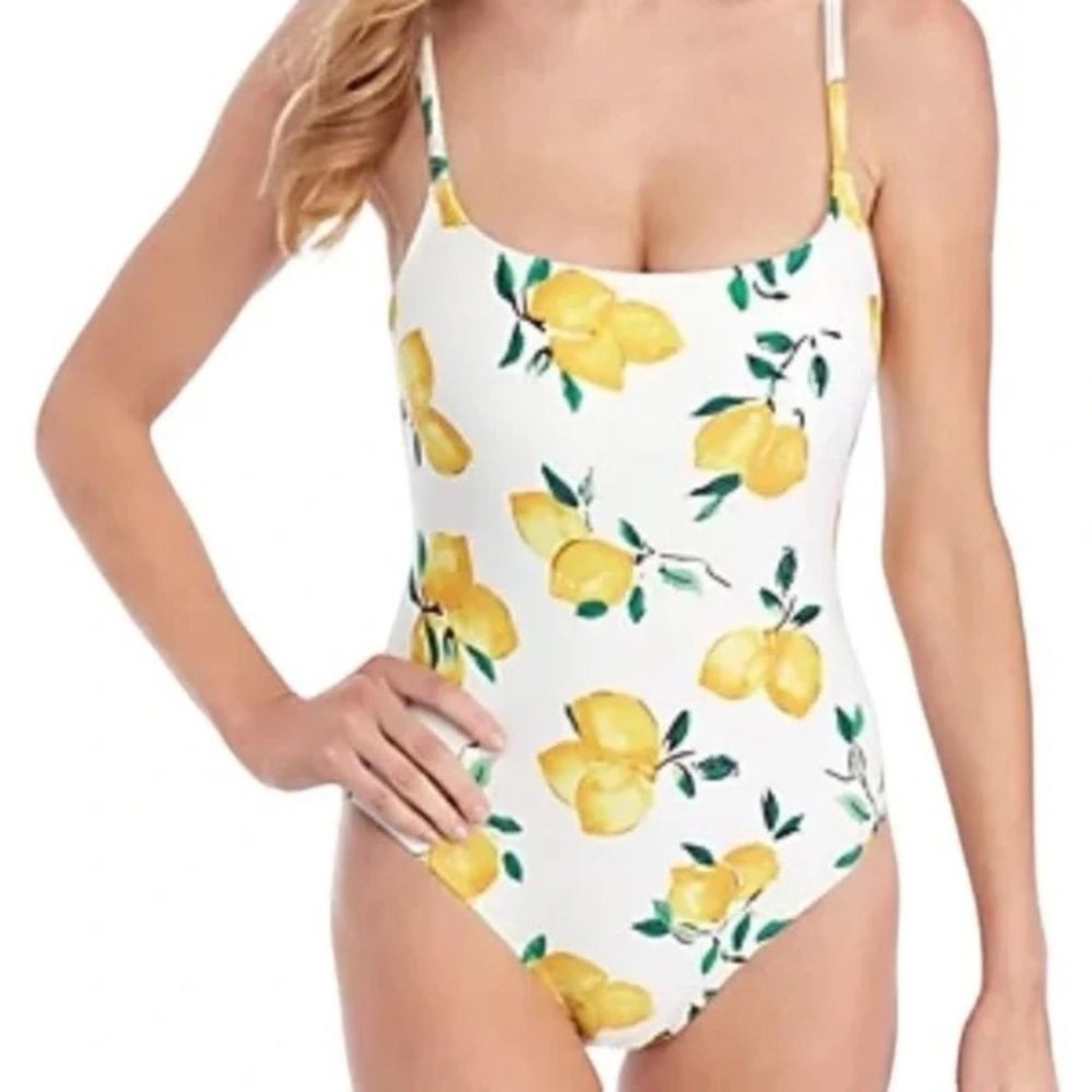 Kate Spade New York Lemon Print One-Piece Swimsuit NWT Women’s Size XS