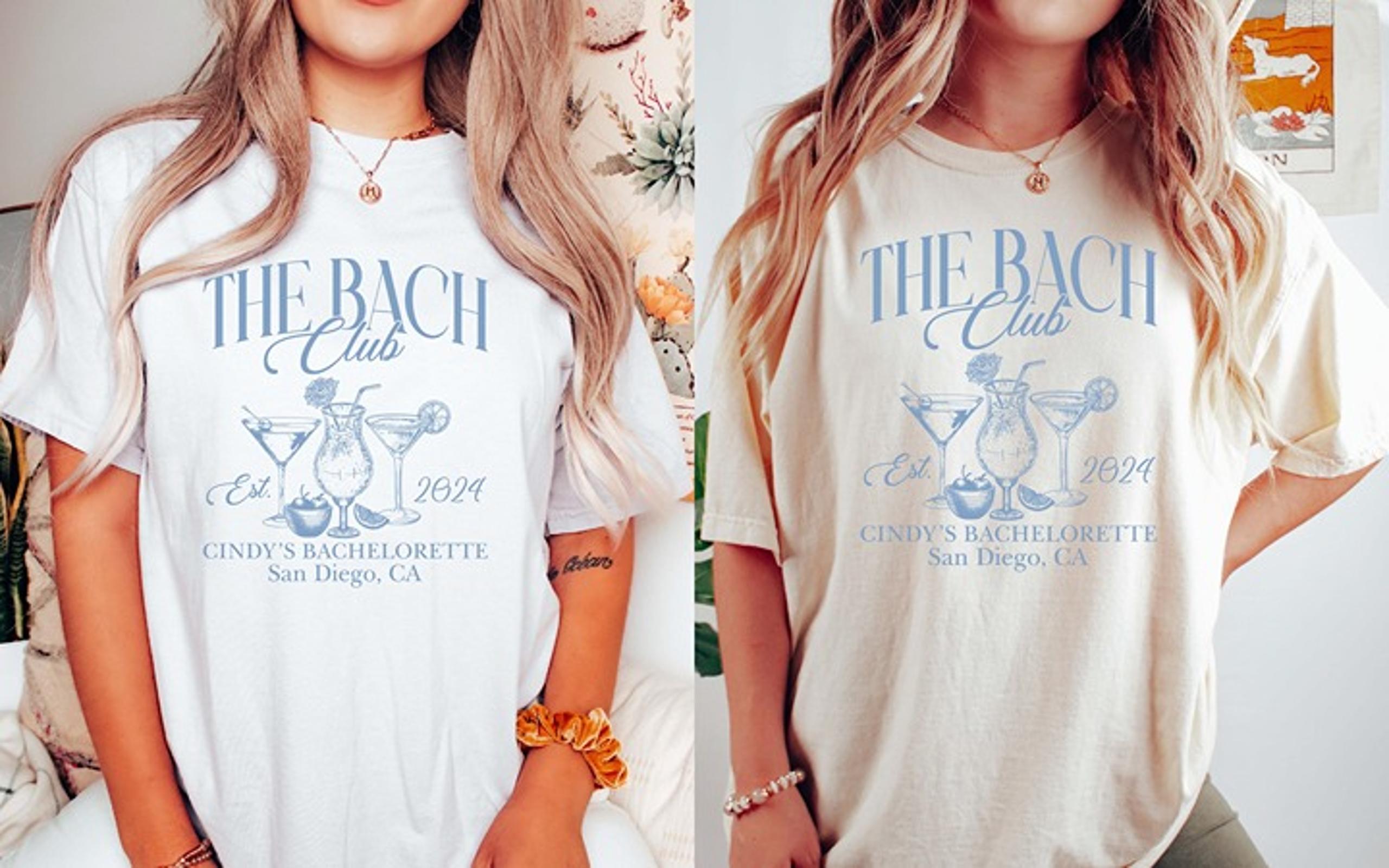 The Bach Club Shirt, Custom Location Bachelorette Shirt, Personalized Bride Shir