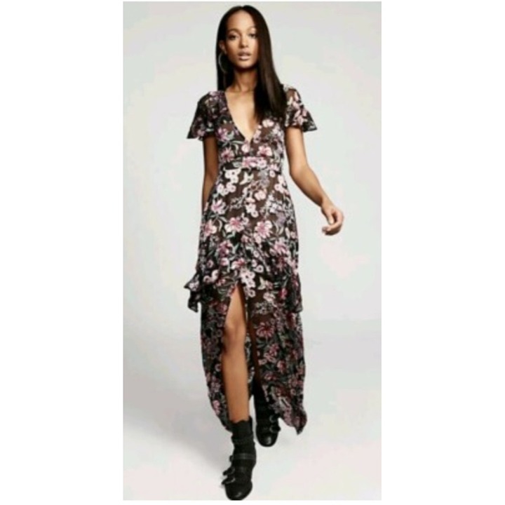 Cotton Candy LA Wrap Floral Maxi Dress Size M