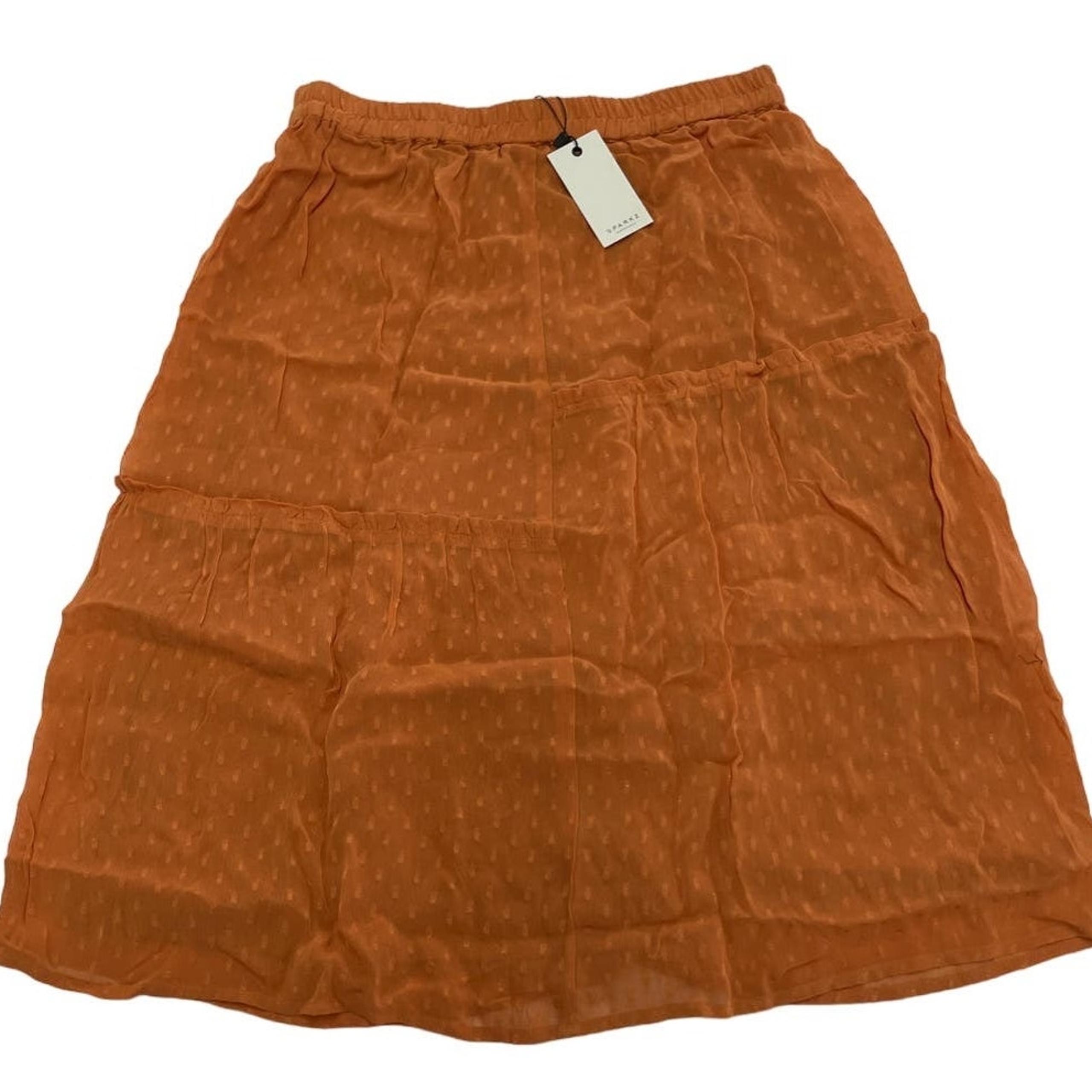 Sparkz Copenhagen Skirt Womens Small Orange Heaven Red Sand Stretch Ruffle