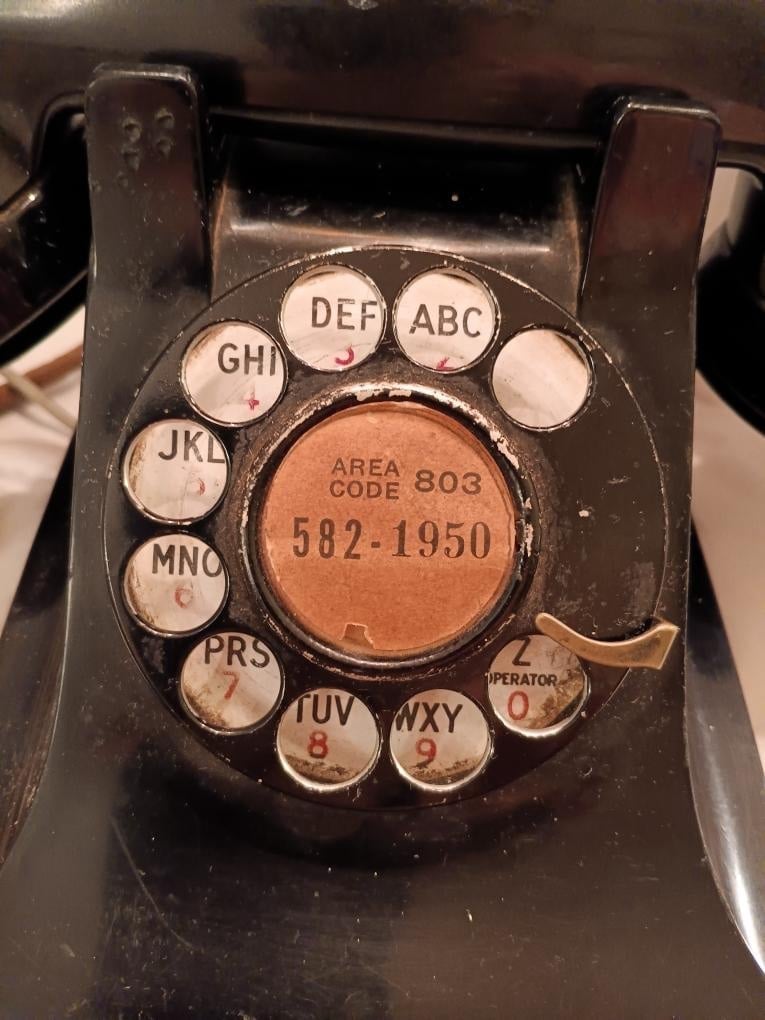 Bell Systems Vintage Black Rotary Phone 1930’s-40’s
