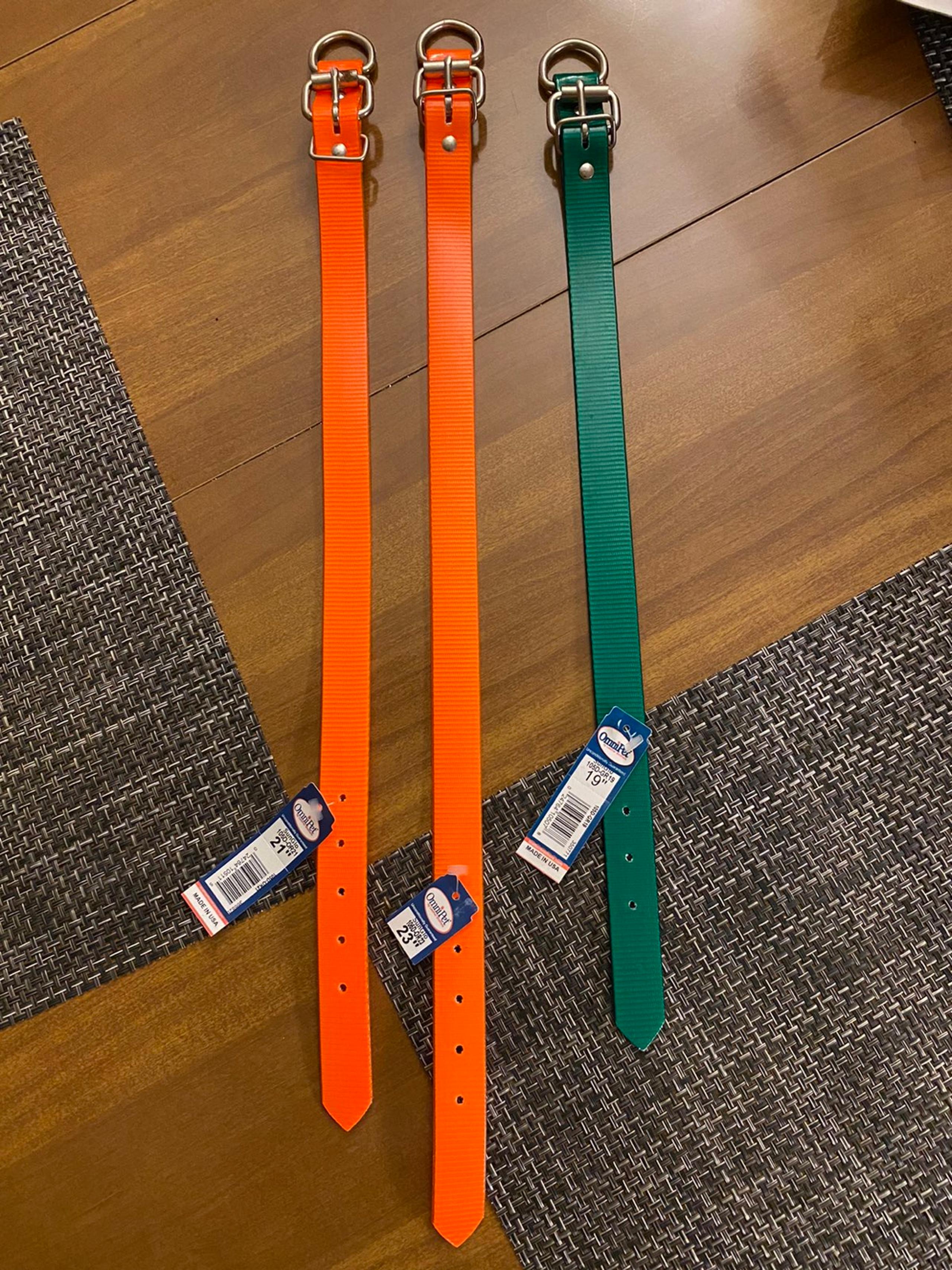 Reflecting plastic coated nylon collars