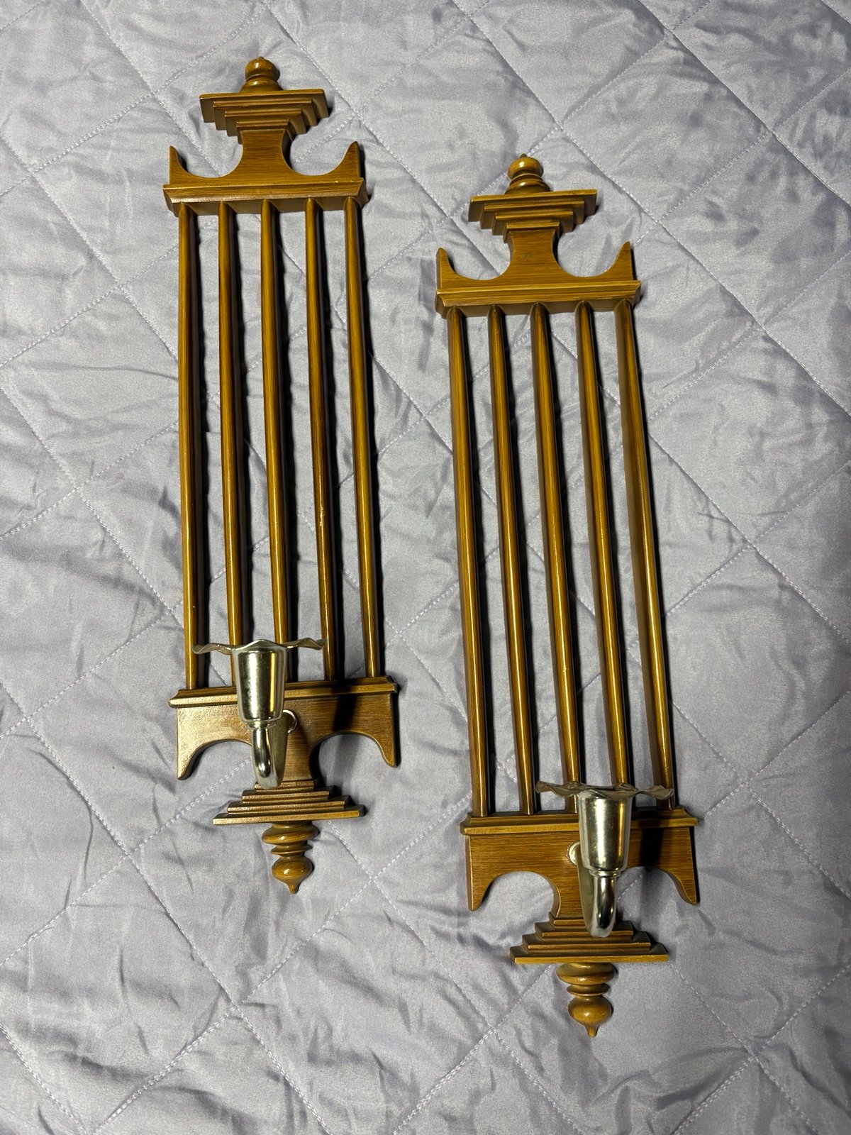 Vintage MCM Burwood Candle Sconces