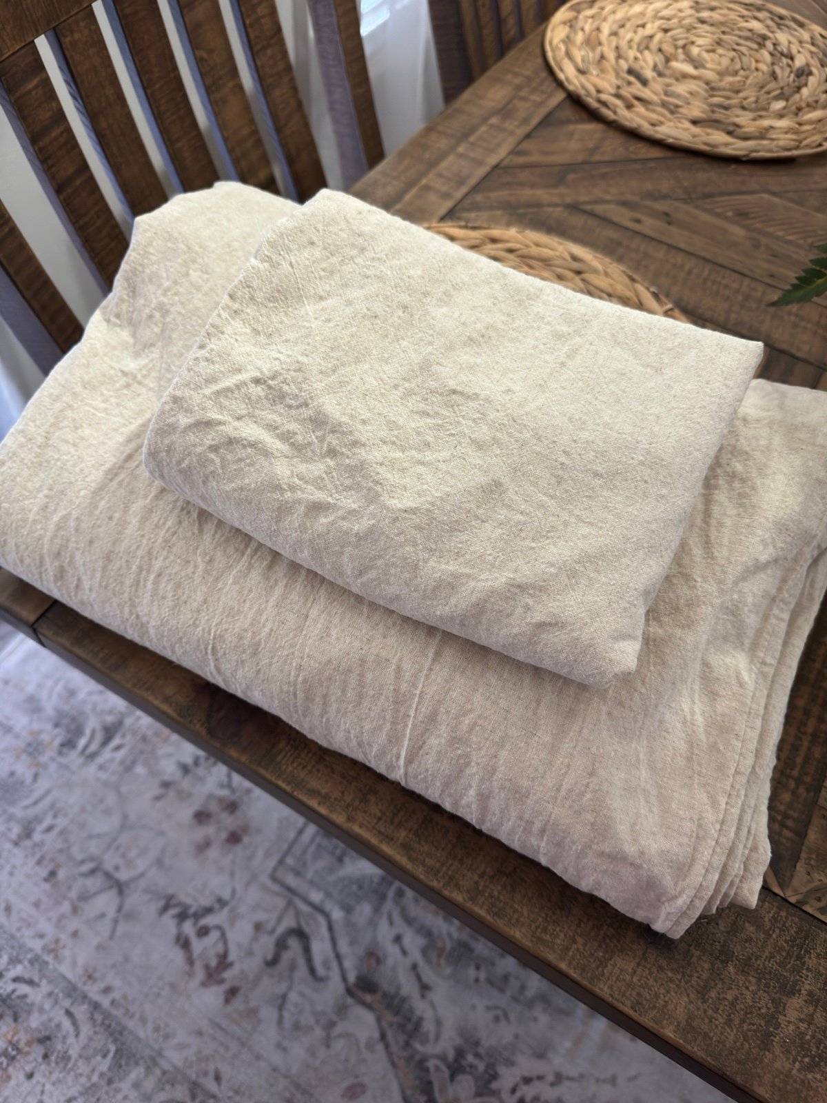 Potter barn flax linen duvet and sham