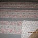 80'' by 82'' FULL/QUEEN size Rag Quilt Throw New Handmade PEACH/GRAY