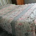 80'' by 82'' FULL/QUEEN size Rag Quilt Throw New Handmade PEACH/GRAY