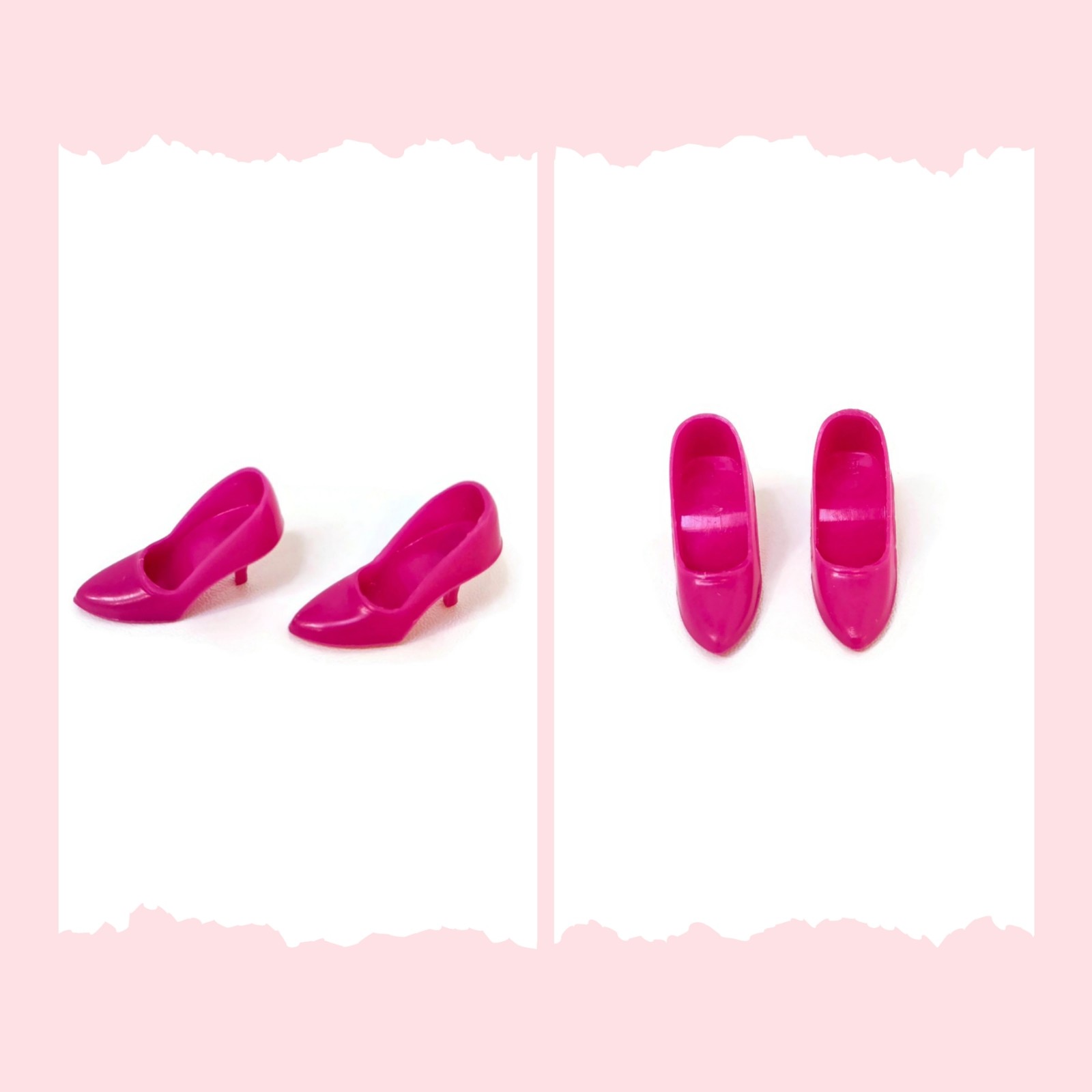 Rare HTF Vintage Barbie Grape Closed Toe Heels JCPenney Barbies Shoe Bag #1498