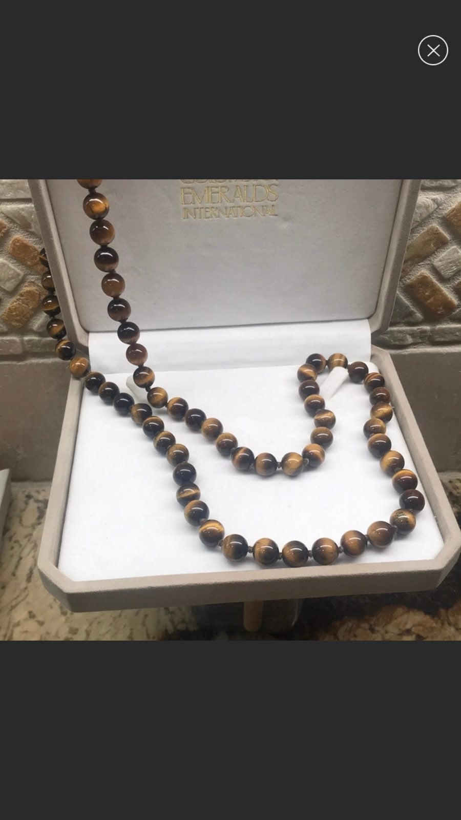 Necklace tiger eye chain rare and unique
