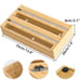 Wrap Dispenser with Cutter and Labels, 2 in 1 Foil, Plastic Wrap and Wax Paper O