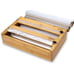 Wrap Dispenser with Cutter and Labels, 2 in 1 Foil, Plastic Wrap and Wax Paper O