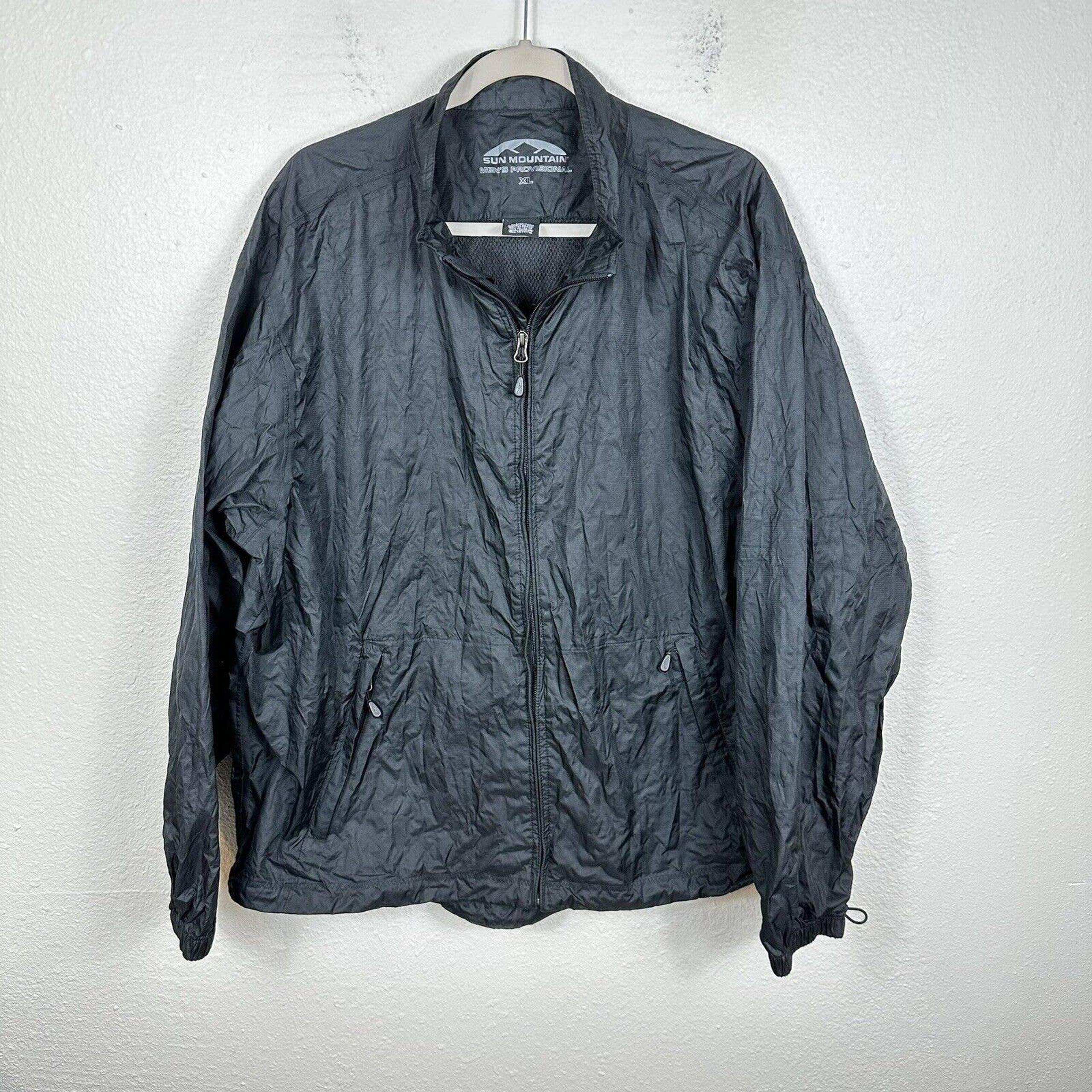 Sun Mountain Provisional Golf Rain Jacket Windbreaker Men’s XL Black Outdoor
