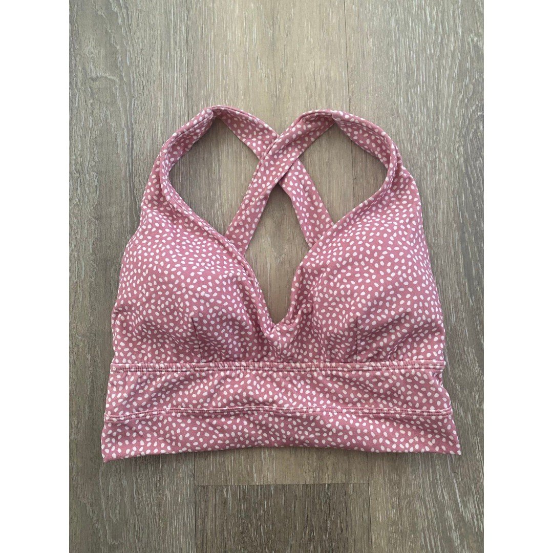 Buffbunny Pink Salt Bossy Print Sports Bra size Small