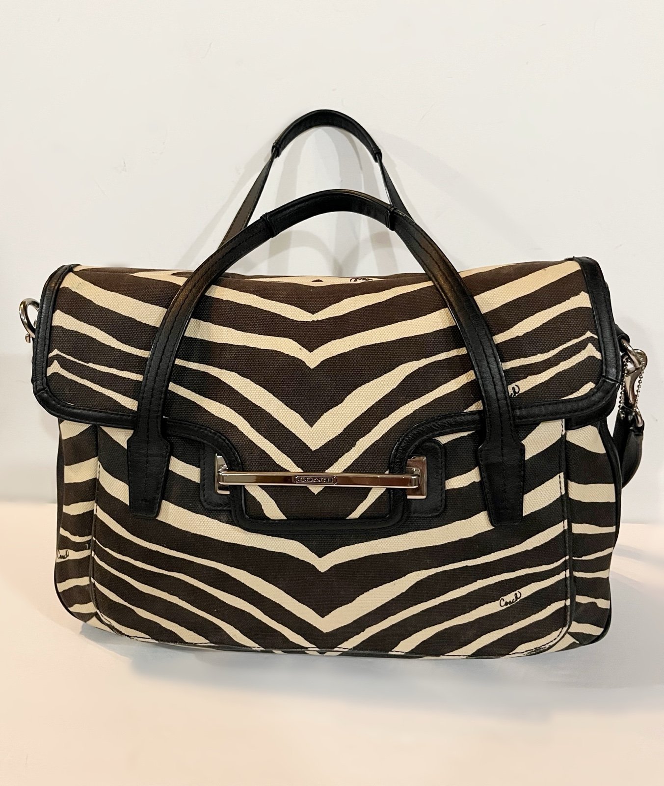 Coach Cuties 🎀 | 💌SOLD💌 Zebra Print Coach Shoulder Bag