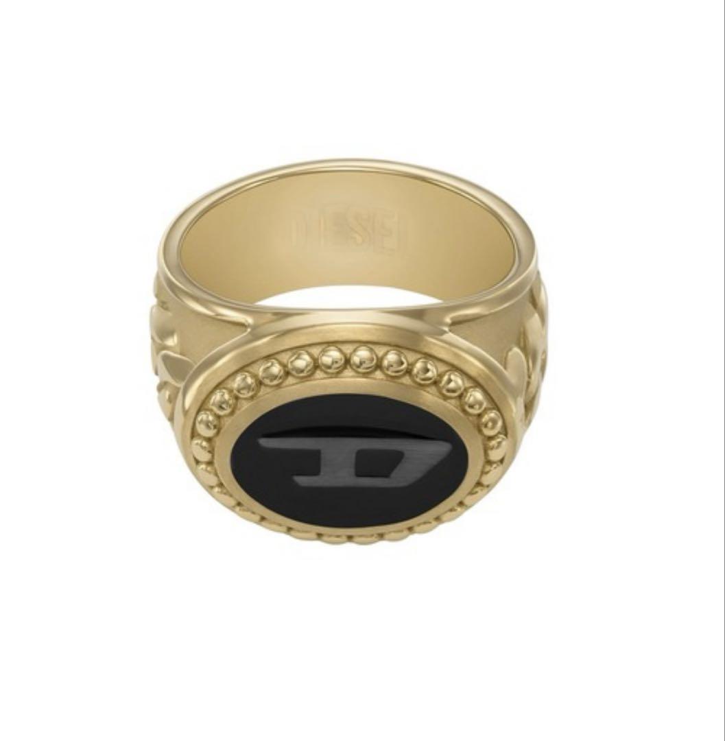 Rare Diesel Gold Ring Size 9 D Logo Men's Jewelry