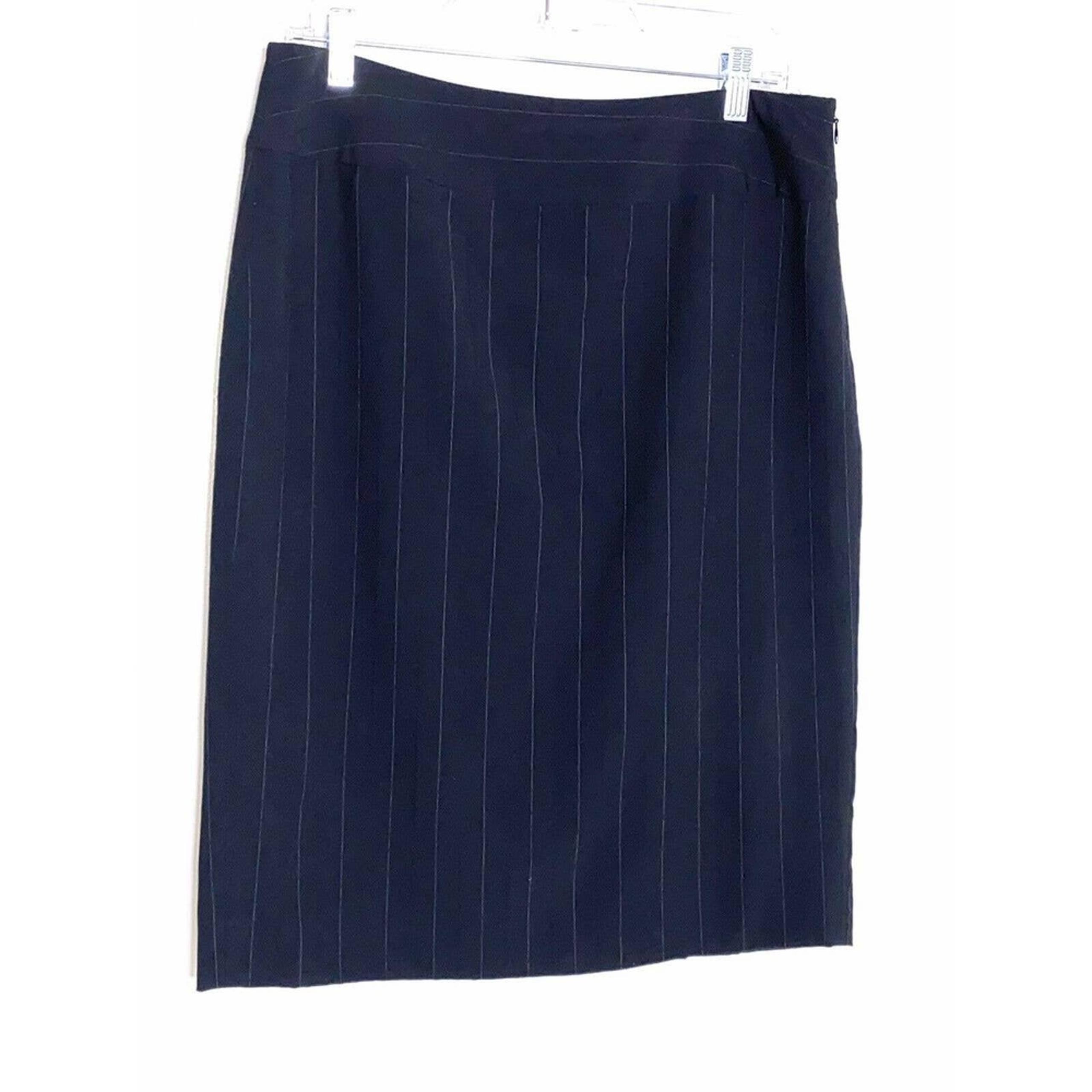 Kenar Black Pinstripe Straight Pencil Skirt Size 10 ~