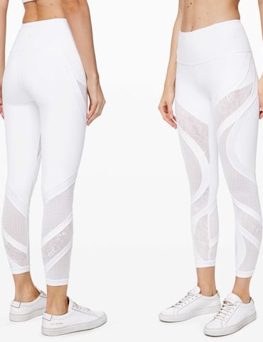 Lululemon Wunder Under High-Rise Tight Sz 2/25 *Lace In White