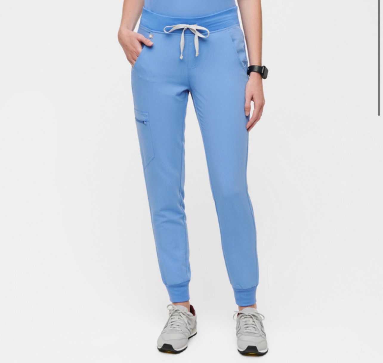 FIG Clothing Zamora Jogger Scrub Pants in Ceil Blue